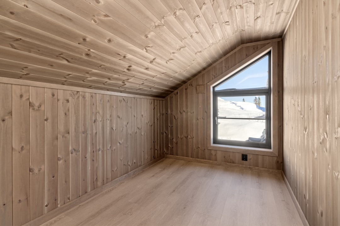 A neatly insulated attic space in a modern home.